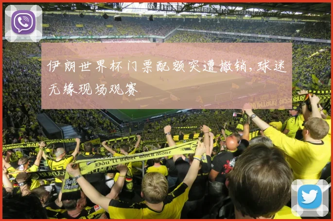 伊朗世界杯门票配额突遭撤销,球迷无缘现场观赛