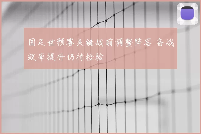 国足世预赛关键战前调整阵容 备战效率提升仍待检验